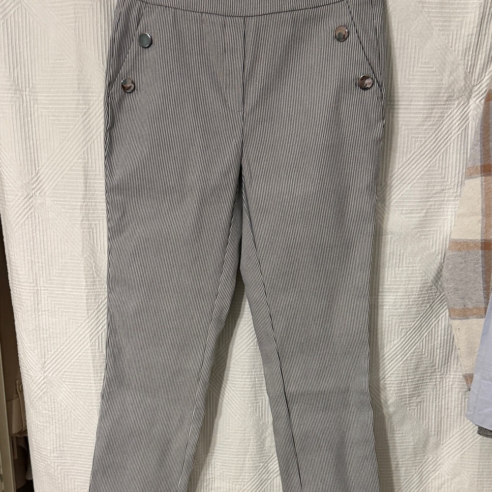 Jules & Leopold Black and White Striped Pants